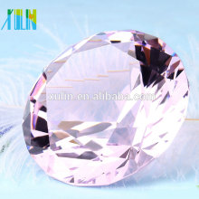 Высокое качество светло-розовый кристалл алмаза пресс-папье для свадебные сувениры